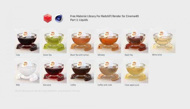 Redshift-Material-Library-Part1-Liquids-Cover