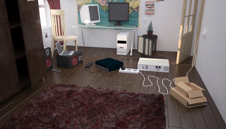 3D Interior Scenes File 3dsmax Model Pc Room
