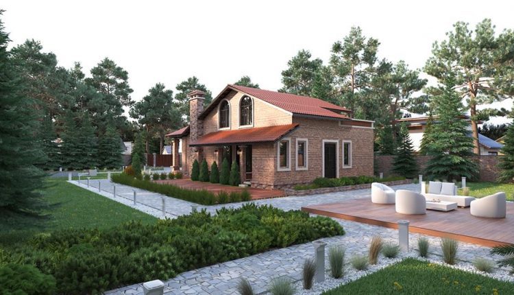 3D Exterior Resort Home Scene 3dsmax Free Download 1
