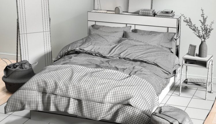 3D Interior Scenes File 3dsmax Model Bedroom 76-6