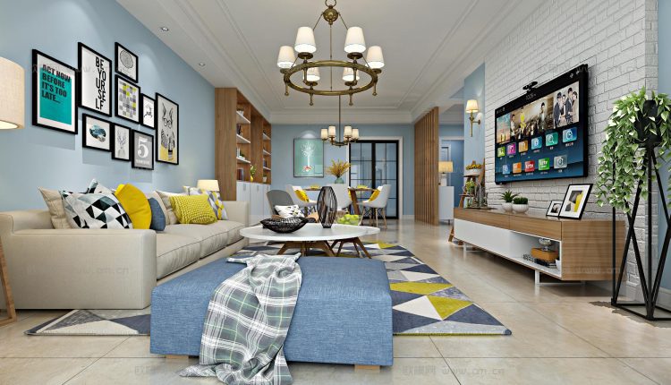 3D Interior Scenes File 3dsmax Model Living Room 239-1