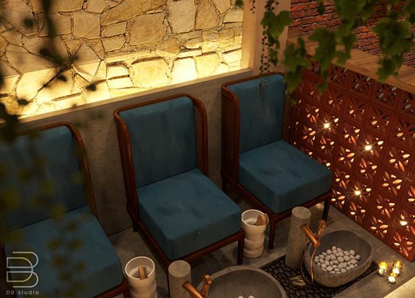 3D Model Interior Spa 3 Scene Free Download 3