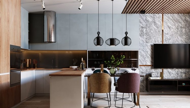 3D Interior Kitchen- Livingroom 21 Scenes 3dsmax By Nguyen Dat Free Dowload 4