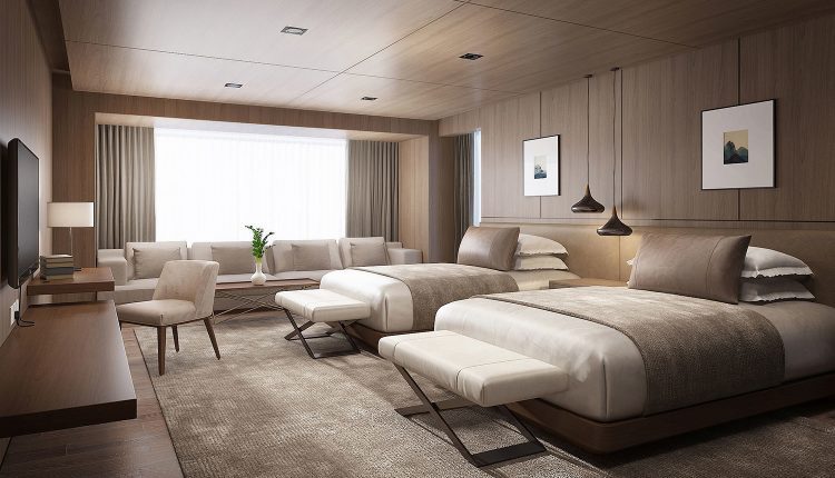 3D Interior Scenes File 3dsmax Model Hotel Guest Room 1