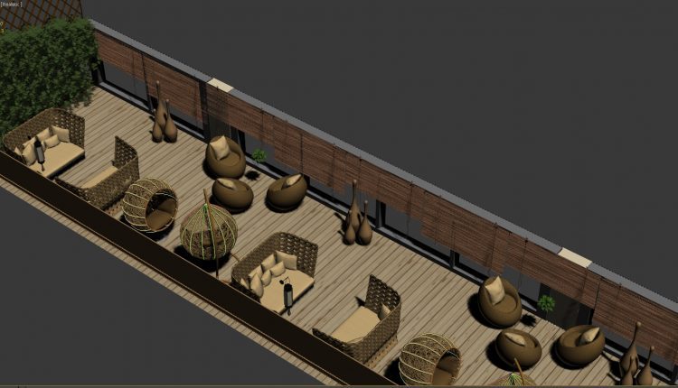 3D Model furniture made of rattan and bamboo free download (3)