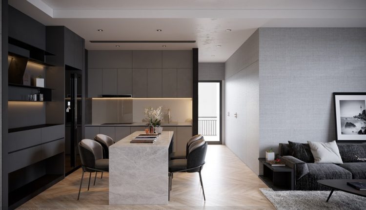 3D Interior Kitchen- Livingroom 25 Scenes 3dsmax By Van Tien Free Dowload 1