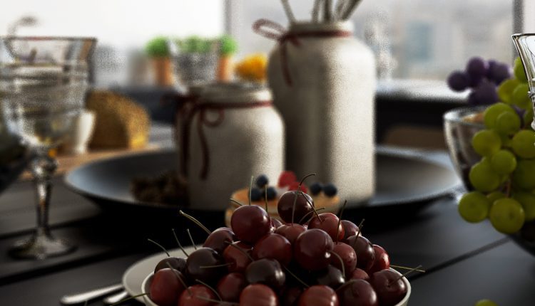 3D Interior Scenes File 3dsmax Model Kitchen – Dining Room 9-4