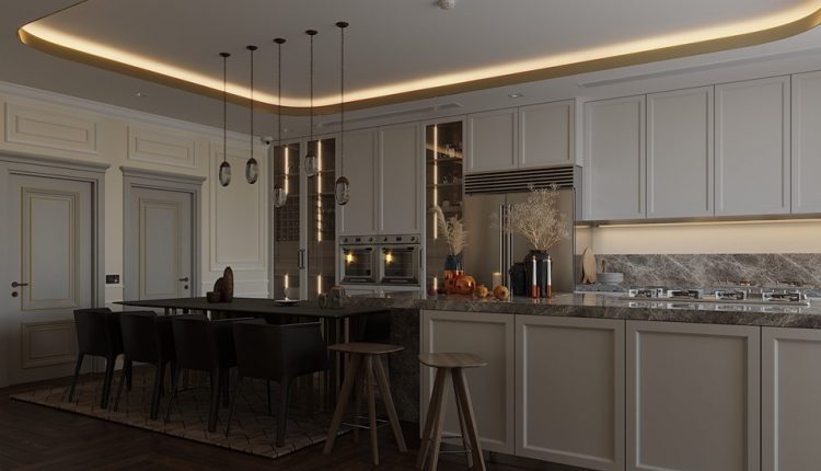 3D Interior Kitchen- Livingroom 55 Scene 3dsmax By HaiTran Free Dowload 6