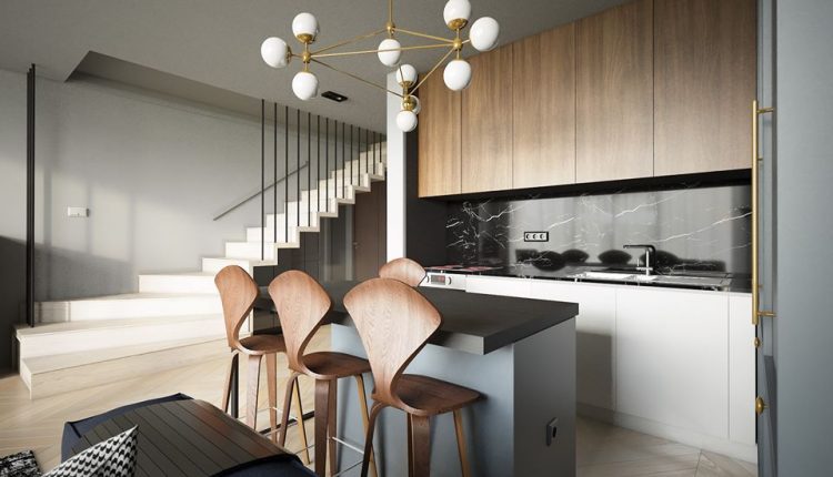 3D Interior Kitchen- Livingroom 61 Scene 3dsmax By DucPham Free Download 2