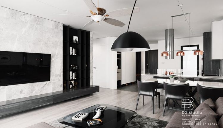3D Interior Kitchen- Livingroom 62 Scene 3dsmax By DucNguyen Free Download 4