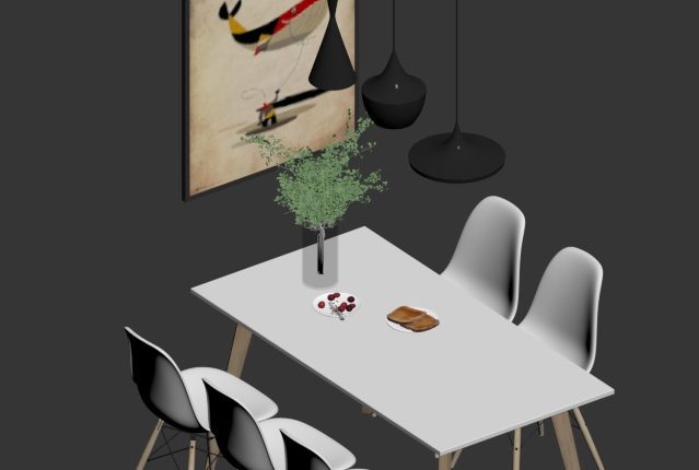 3D Model Dining Tables And Chairs Free Download By TranHaiNguyen 2