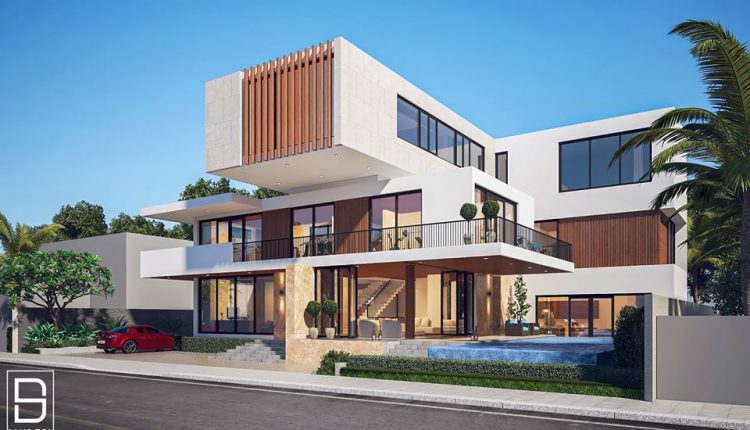 3D Exterior Villa Scene File 3dsmax By DangThanhSon Free Download 2