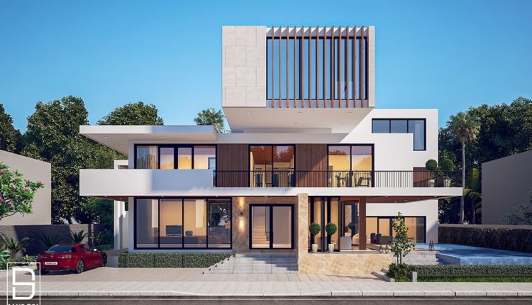 3D Exterior Villa Scene File 3dsmax By DangThanhSon Free Download 5