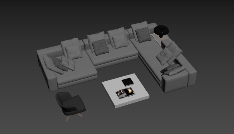 3D Model Set Sofa 175 Free Download (2)