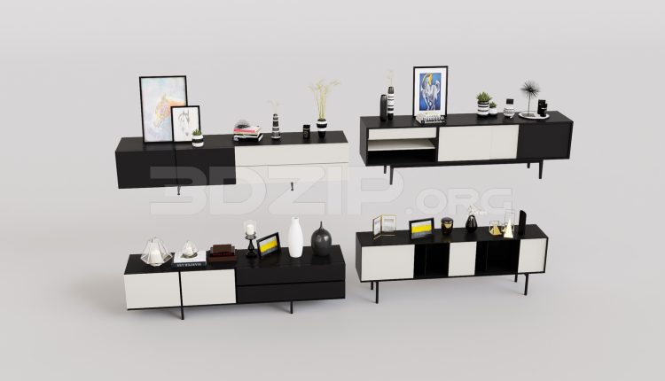 69 Tv Cabinet 3dsmax Model Free Download (2)