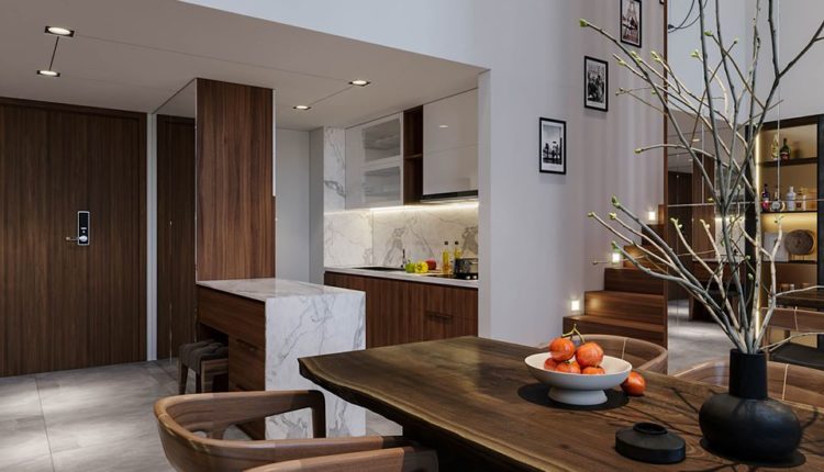 3D Interior Kitchen- Livingroom 54 Scene 3dsmax By SonTung Free Download 4