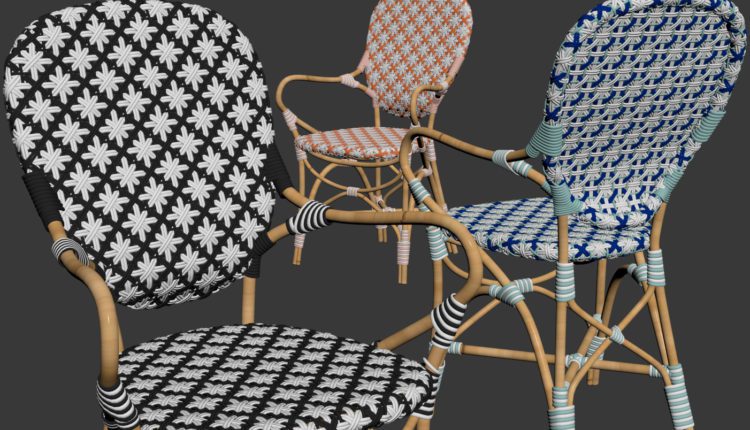 3D Model Amalfi Striped Bistro Chairs Free Download By NguyeMinhKhoa