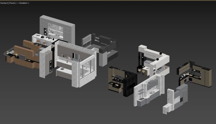3D Model Kitchen 201 Free Download By PhanThanhDuong 1