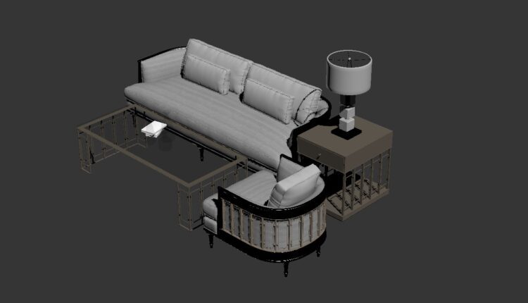 Free 3D Sofa 190 Model Download (1)