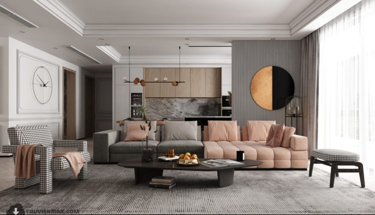 3D Interior Scene File 3dsmax Model Livingroom 337 By HuyHieuLee