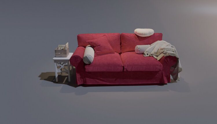3D Model Sofa Ikea 193 Free Download (1)