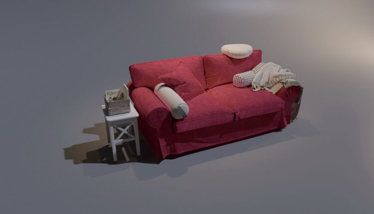 3D Model Sofa Ikea 193 Free Download (2)