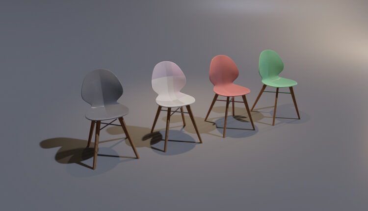 3D Model W chair Free Download (1)