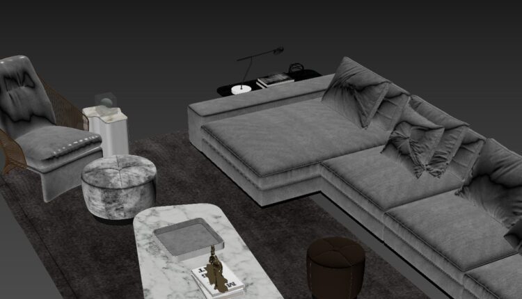 Free 3D Sofa 197 Model Download (2)