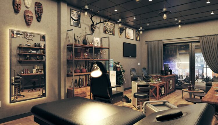 3D Interior Hi Tattoo Studio Scene File 3dsmax Free Download By Vo Minh Thi