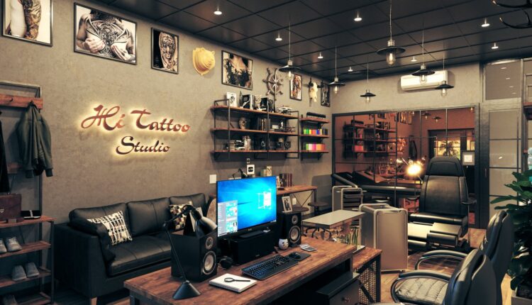 3D Interior Hi Tattoo Studio Scene File 3dsmax Free Download By Vo Minh Thi