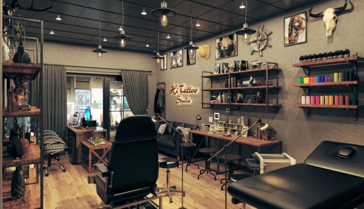 3D Interior Hi Tattoo Studio Scene File 3dsmax Free Download By Vo Minh Thi