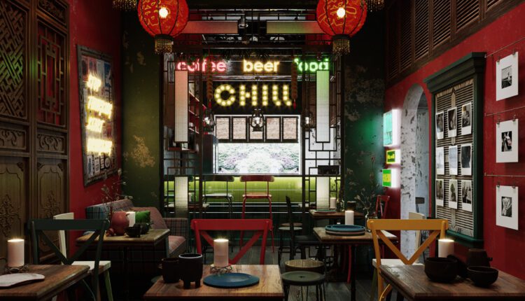 3D Model Interior Restaurant 33 Scenes File 3dsmax Free Download By Giang Lu