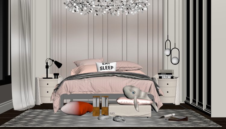 3d Model Interior Children Room 5 Free Do (