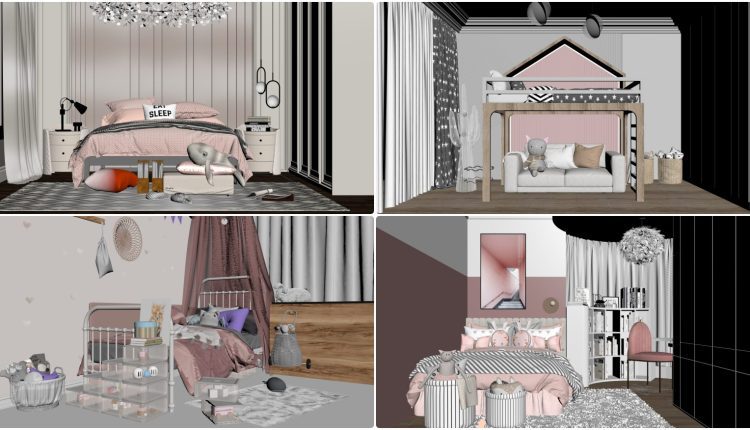 3d Model Interior Children Room 5 Free Do (1)