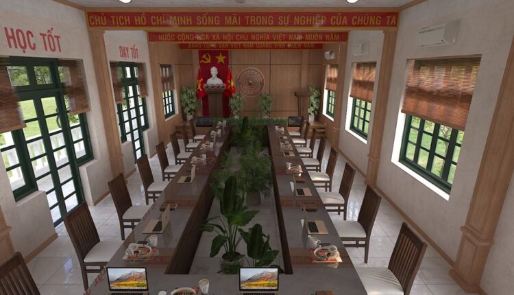 3D Model Meeting room Scene Free Download by Ma Nho HT q1