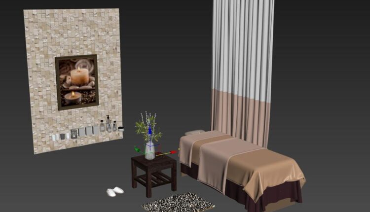 3D Model Set Massage Spa by DuongBui Free Download 1