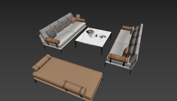 3D Model Sofa By NhatNguyen Free Download (1)