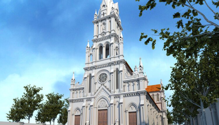 3D Exterior Church Scene File 3dsmax By DangDuc Free Download 1