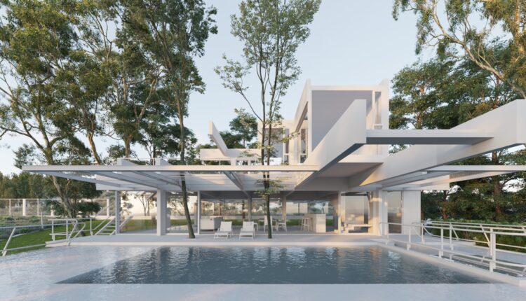 3D Exterior Villa Scene File 3dsmax By ThoaiBui Free Download 2