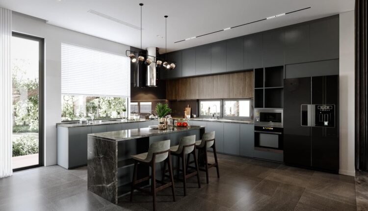 3D Interior Kitchen – Livingroom 116 Scene 3dsmax By Long Rbk