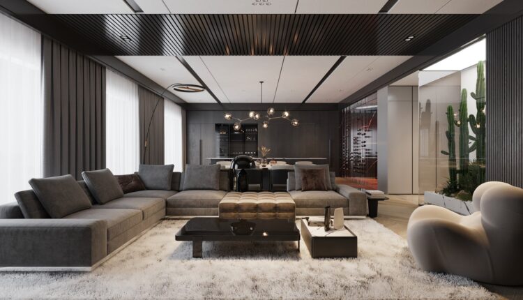 3D Interior Kitchen – Livingroom 154 Scene 3dsmax By Hoang Son 2