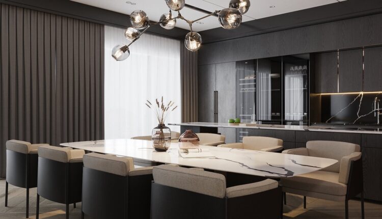 3D Interior Kitchen – Livingroom 154 Scene 3dsmax By Hoang Son 3