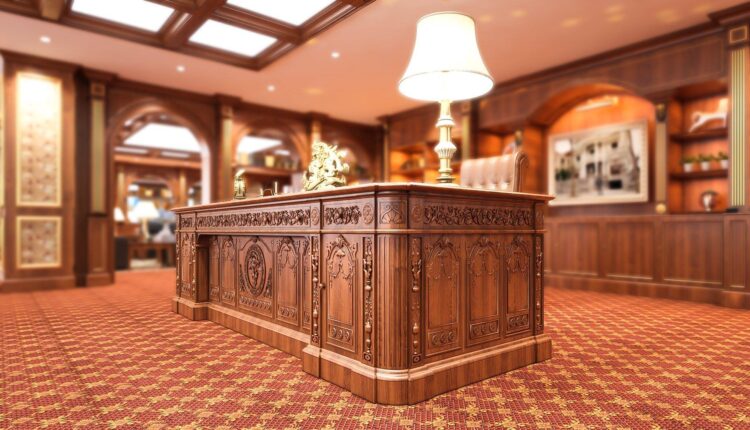 Free 3D Model White House presidential desk