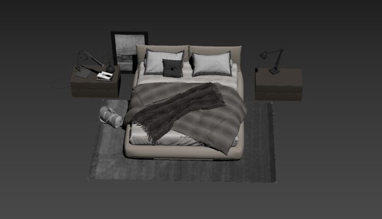 3D Bed Model 201 Free Download-0 (1)
