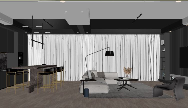 3D Interior Scene File 3dsmax Model Livingroom 446 By Doan Nguyen (4)