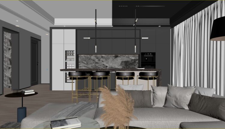 3D Interior Scene File 3dsmax Model Livingroom 446 By Doan Nguyen (5)