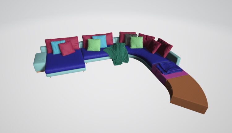 3D Model Sofa 216 Free Download (1)