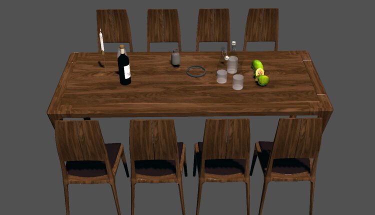 3D Model Dining Tables And Chairs Oc Cho 57 Free Download