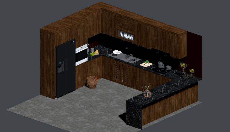 3D Model Kitchen 213 Free Download By Le Hieu