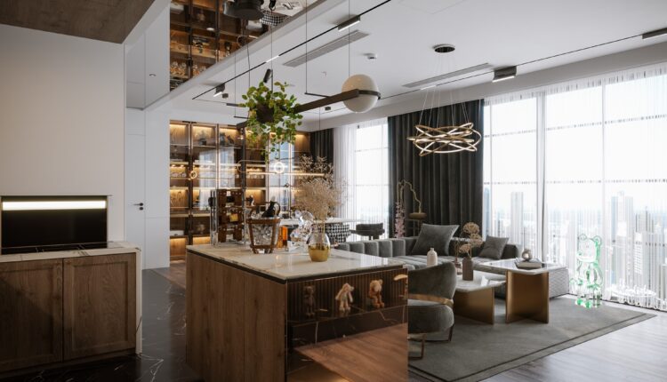 3D Interior Kitchen – Livingroom 209 Scene 3dsmax By Nguyen Thai Nguyen 6